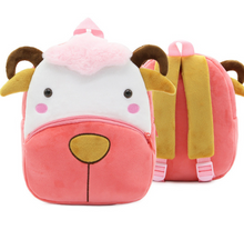 Cargar imagen en el visor de la galería, Children School Backpack Cartoon Rainbow Unicorn Design Soft Plush Material For Toddler Baby Girls Kindergarten Kids School Bags

