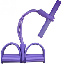Cargar imagen en el visor de la galería, Natural Latex Foot Pedal Elastic Pull Rope with Handle Fitness Equipment Bodybuilding Expander
