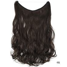 Load image into Gallery viewer, Hair Extensions Secret Fish Line Hairpieces Silky Straight Synthetic 22 inches Invisible Wire No Clips
