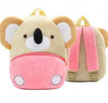 Cargar imagen en el visor de la galería, Children School Backpack Cartoon Rainbow Unicorn Design Soft Plush Material For Toddler Baby Girls Kindergarten Kids School Bags
