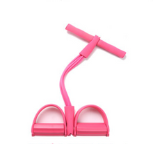 Cargar imagen en el visor de la galería, Natural Latex Foot Pedal Elastic Pull Rope with Handle Fitness Equipment Bodybuilding Expander
