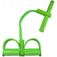 Cargar imagen en el visor de la galería, Natural Latex Foot Pedal Elastic Pull Rope with Handle Fitness Equipment Bodybuilding Expander
