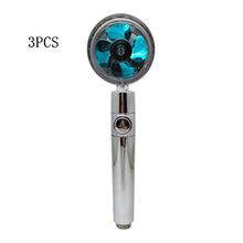Load image into Gallery viewer, Propeller Driven Shower Head With Stop Button And Cotton Filter Turbocharged High Pressure Handheld Shower Nozzle
