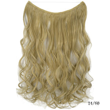 Load image into Gallery viewer, Hair Extensions Secret Fish Line Hairpieces Silky Straight Synthetic 22 inches Invisible Wire No Clips
