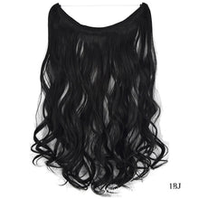 Load image into Gallery viewer, Hair Extensions Secret Fish Line Hairpieces Silky Straight Synthetic 22 inches Invisible Wire No Clips
