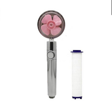 Load image into Gallery viewer, Propeller Driven Shower Head With Stop Button And Cotton Filter Turbocharged High Pressure Handheld Shower Nozzle
