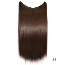 Load image into Gallery viewer, Hair Extensions Secret Fish Line Hairpieces Silky Straight Synthetic 22 inches Invisible Wire No Clips

