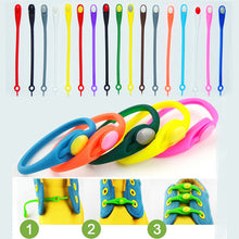 Load image into Gallery viewer, Elastic Silicone Shoelaces 12pcs Lazy No Tie Athletic Running Sport Shoelaces Children and Adult Shoe Strings For NMD sneakers
