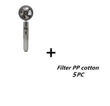 Load image into Gallery viewer, Propeller Driven Shower Head With Stop Button And Cotton Filter Turbocharged High Pressure Handheld Shower Nozzle
