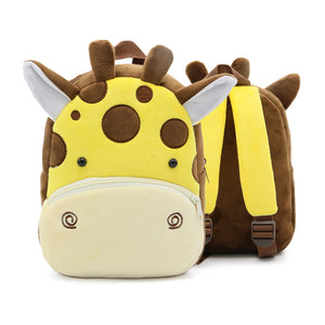 Children School Backpack Cartoon Rainbow Unicorn Design Soft Plush Material For Toddler Baby Girls Kindergarten Kids School Bags