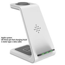 Load image into Gallery viewer, Charging Station Wireless Charger Stand Wireless Quick Charge Dock For Phone Holder Compatible With , 3 In 1 Fast
