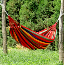 Cargar imagen en el visor de la galería, Hammock mexico women and men, Amaca Hamacas de Patio Mejicanas Outdoor Colorful Stripe Canvas Bed For Camping Hiking Picnic
