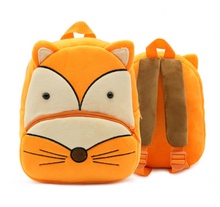 Cargar imagen en el visor de la galería, Children School Backpack Cartoon Rainbow Unicorn Design Soft Plush Material For Toddler Baby Girls Kindergarten Kids School Bags
