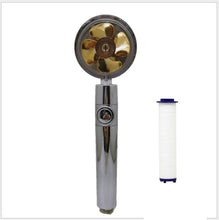 Load image into Gallery viewer, Propeller Driven Shower Head With Stop Button And Cotton Filter Turbocharged High Pressure Handheld Shower Nozzle
