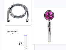 Load image into Gallery viewer, Propeller Driven Shower Head With Stop Button And Cotton Filter Turbocharged High Pressure Handheld Shower Nozzle
