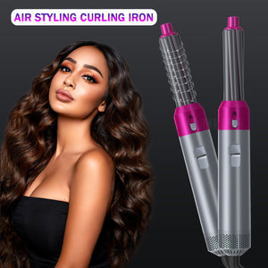 Hair Dryer Comb Multi Functional 5 In1 Hair Curling Straightening Hair Styling Comb Straightener Curler