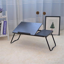 Cargar imagen en el visor de la galería, Foldable Bed Tray 26 inches Laptop Desk Adjustable Bed Table with Storage Slots Tablet Phone Holder For Home Office Studying
