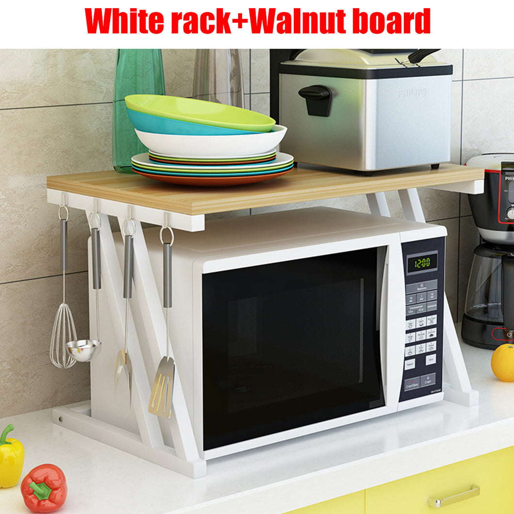 2 Tier Kitchen Baker Rack Microwave Oven Stand Storage Cart Workstation Shelf Desktop Organizer