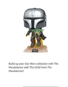 Funko Pop! Star Wars: The Mandalorian - Mandalorian Flying with The Child