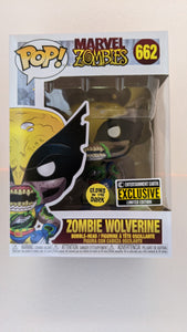 Funko Marvel ZOMBIES WOLVERINE GITD Pop Vinyl #662 EE Exclusive + Protector