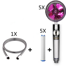 Load image into Gallery viewer, Propeller Driven Shower Head With Stop Button And Cotton Filter Turbocharged High Pressure Handheld Shower Nozzle
