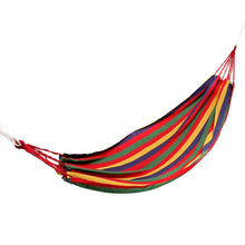 Cargar imagen en el visor de la galería, Hammock mexico women and men, Amaca Hamacas de Patio Mejicanas Outdoor Colorful Stripe Canvas Bed For Camping Hiking Picnic
