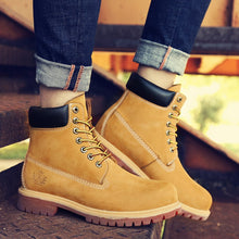 Load image into Gallery viewer, Men&#39;s Matte Leather Martin Boots Outdoor High Top Tooling Shoes
