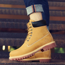 Load image into Gallery viewer, Men&#39;s Matte Leather Martin Boots Outdoor High Top Tooling Shoes
