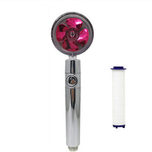 Load image into Gallery viewer, Propeller Driven Shower Head With Stop Button And Cotton Filter Turbocharged High Pressure Handheld Shower Nozzle
