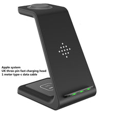 Load image into Gallery viewer, Charging Station Wireless Charger Stand Wireless Quick Charge Dock For Phone Holder Compatible With , 3 In 1 Fast
