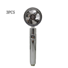 Load image into Gallery viewer, Propeller Driven Shower Head With Stop Button And Cotton Filter Turbocharged High Pressure Handheld Shower Nozzle
