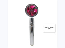 Load image into Gallery viewer, Propeller Driven Shower Head With Stop Button And Cotton Filter Turbocharged High Pressure Handheld Shower Nozzle
