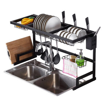 SHCKE 201 Stainless Steel Over Sink Dish Drying Rack Save More