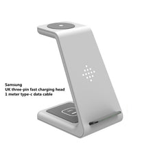 Load image into Gallery viewer, Charging Station Wireless Charger Stand Wireless Quick Charge Dock For Phone Holder Compatible With , 3 In 1 Fast
