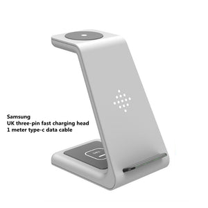 Charging Station Wireless Charger Stand Wireless Quick Charge Dock For Phone Holder Compatible With , 3 In 1 Fast