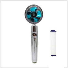 Load image into Gallery viewer, Propeller Driven Shower Head With Stop Button And Cotton Filter Turbocharged High Pressure Handheld Shower Nozzle
