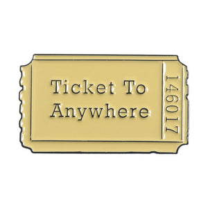 Punk Film Tickets Enamel Pin Rocky Horror Cinema / Hell Admit One Black Red Ticket Badges Metal Clothes Lapel Brooches for fans