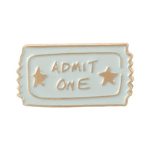 Load image into Gallery viewer, Punk Film Tickets Enamel Pin Rocky Horror Cinema / Hell Admit One Black Red Ticket Badges Metal Clothes Lapel Brooches for fans
