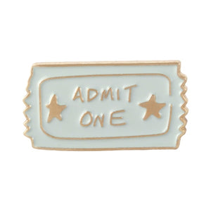 Punk Film Tickets Enamel Pin Rocky Horror Cinema / Hell Admit One Black Red Ticket Badges Metal Clothes Lapel Brooches for fans