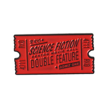 Load image into Gallery viewer, Punk Film Tickets Enamel Pin Rocky Horror Cinema / Hell Admit One Black Red Ticket Badges Metal Clothes Lapel Brooches for fans
