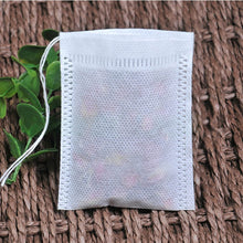 Load image into Gallery viewer, Tea Bags 100Pcs/Lot Empty Scented Drawstring Pouch Bag 5*7CM Seal Filter Cook Herb Spice Loose Coffee Pouches Tools
