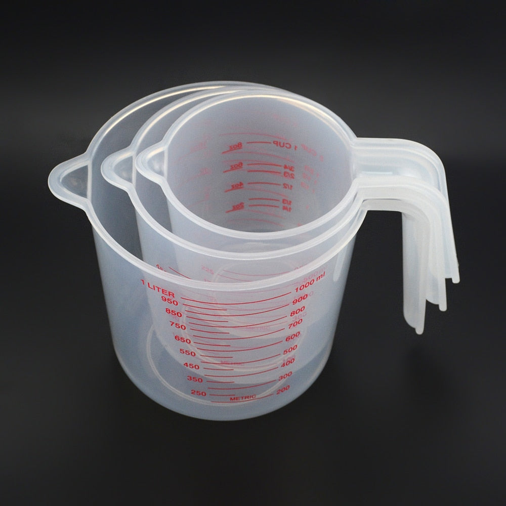 250/500/1000ML Plastic Measuring Cup Jug Pour Spout Surface Kitchen Tool Supplies Quality cup with graduated quality Kitchen