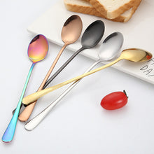 Load image into Gallery viewer, 2020 New Vacuum Plating Stainless Steel Coffee Spoon Long Handle Tea Spoons Kitchen Hot Drinking Flatware Drop Shipping
