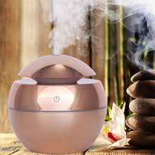 Load image into Gallery viewer, USB Aroma Essential Oil Diffuser Ultrasonic Air Home Humidifier Mini Mist Maker Aroma Diffuser 130ML 7 Color LED Light Office
