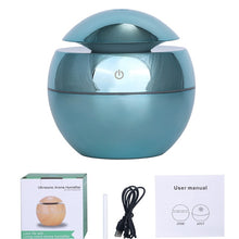 Load image into Gallery viewer, USB Aroma Essential Oil Diffuser Ultrasonic Air Home Humidifier Mini Mist Maker Aroma Diffuser 130ML 7 Color LED Light Office
