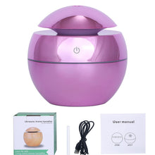 Load image into Gallery viewer, USB Aroma Essential Oil Diffuser Ultrasonic Air Home Humidifier Mini Mist Maker Aroma Diffuser 130ML 7 Color LED Light Office
