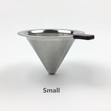 Load image into Gallery viewer, Stainless Steel Coffee Filter Holder Reusable Coffee Filters Dripper v60 Drip Coffee Baskets

