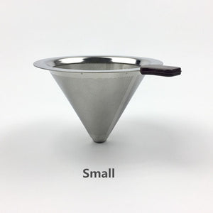 Stainless Steel Coffee Filter Holder Reusable Coffee Filters Dripper v60 Drip Coffee Baskets