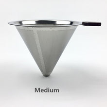 Load image into Gallery viewer, Stainless Steel Coffee Filter Holder Reusable Coffee Filters Dripper v60 Drip Coffee Baskets

