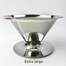 Load image into Gallery viewer, Stainless Steel Coffee Filter Holder Reusable Coffee Filters Dripper v60 Drip Coffee Baskets

